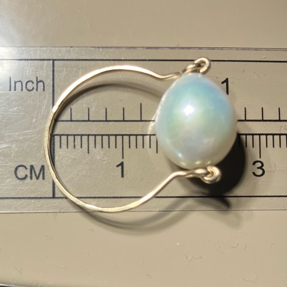 Solid 14K gold fill baroque Pearl ring - Picture 11 of 11